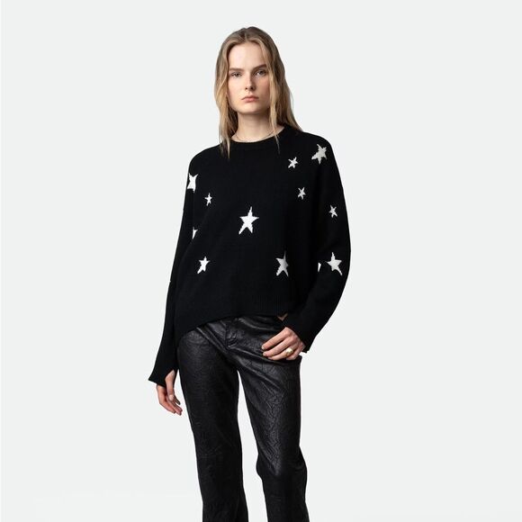 Zadig & Voltaire Cashmere Markus Stars Sweater XS - Picture 1 of 13